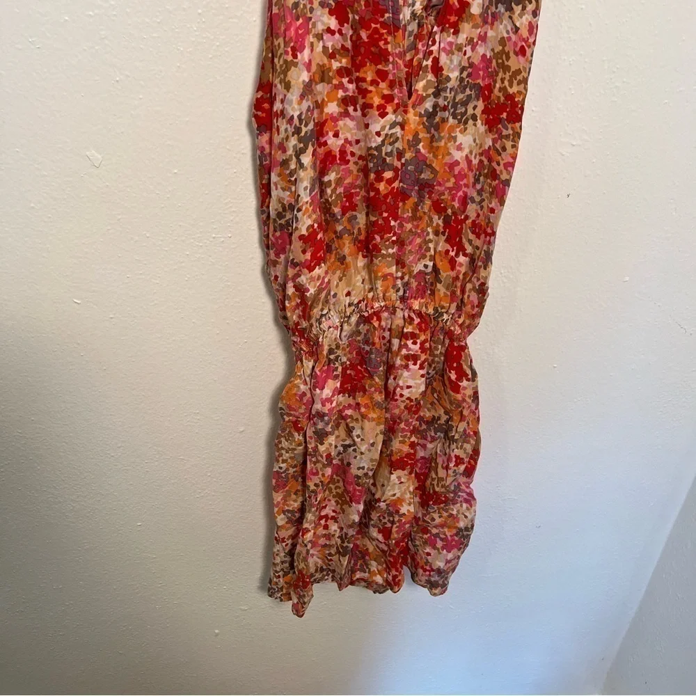 Addison Heart Women's Size Small Romper Pink Multi Geometric Ruffle Adjustable - Picture 8 of 10